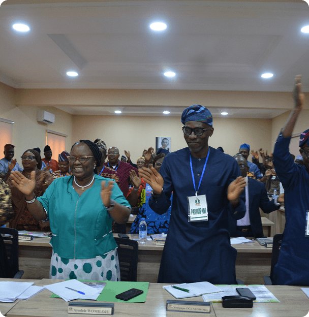 Researcher presenting data visualization